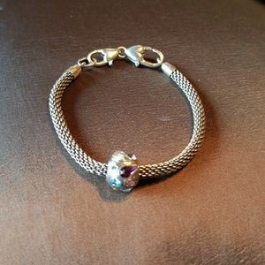 7 inch Brighton bracelet with jeweled charm